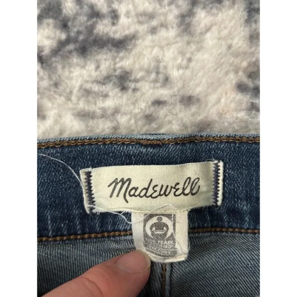 Madewell Mid Rise Kick Out Jeans Women's 31 Blue Denim Medium Wash Flare (33x28) - Picture 8 of 13